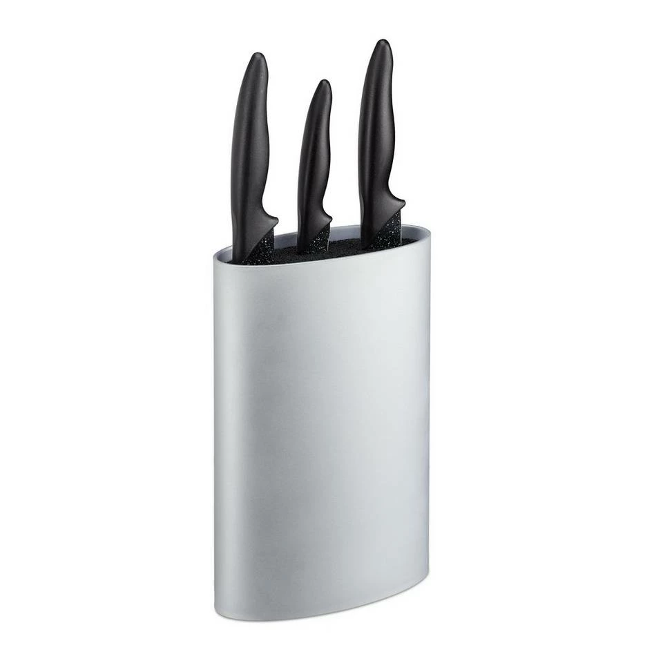 relaxdays Messerblock »Messerblock oval«, Weiß Schwarz, Weiß Schwarz, Silber Schwarz 11 relaxdays Messerblock »Messerblock oval«, Weiß Schwarz, Weiß Schwarz, Silber Schwarz – Bild 11