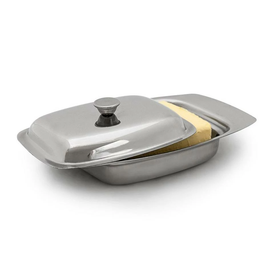 relaxdays Butterdose »Butterdose Edelstahl mit Griff«, Edelstahl 1 relaxdays Butterdose »Butterdose Edelstahl mit Griff«, Edelstahl