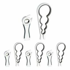 relaxdays Flaschenöffner »8x Deckelöffner Hilfe weiß-grau«