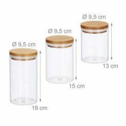 relaxdays Vorratsdose »3er Set Vorratsdosen Glas ver. Größen«, Glas -Neuetischkultur Verkäufe 2022 f3aa26df a38e 56c0 9735 728a96f598b7