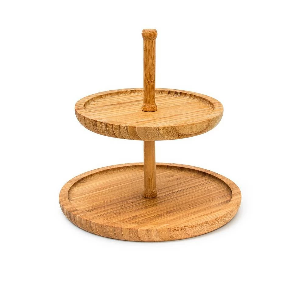 relaxdays Etagere »Etagere Bambus mit 2 Schalen«, Bambus 8 relaxdays Etagere »Etagere Bambus mit 2 Schalen«, Bambus – Bild 8