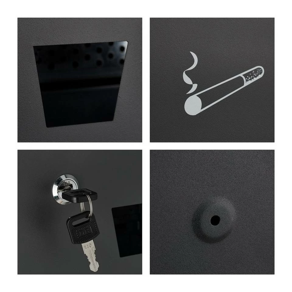 relaxdays Aschenbecher »Wandaschenbecher für Außenbereich« 8 relaxdays Aschenbecher »Wandaschenbecher für Außenbereich« – Bild 8