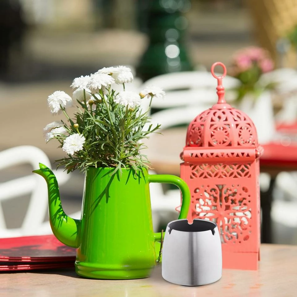 relaxdays Aschenbecher »2 x Aschenbecher Edelstahl« 2 relaxdays Aschenbecher »2 x Aschenbecher Edelstahl« – Bild 2