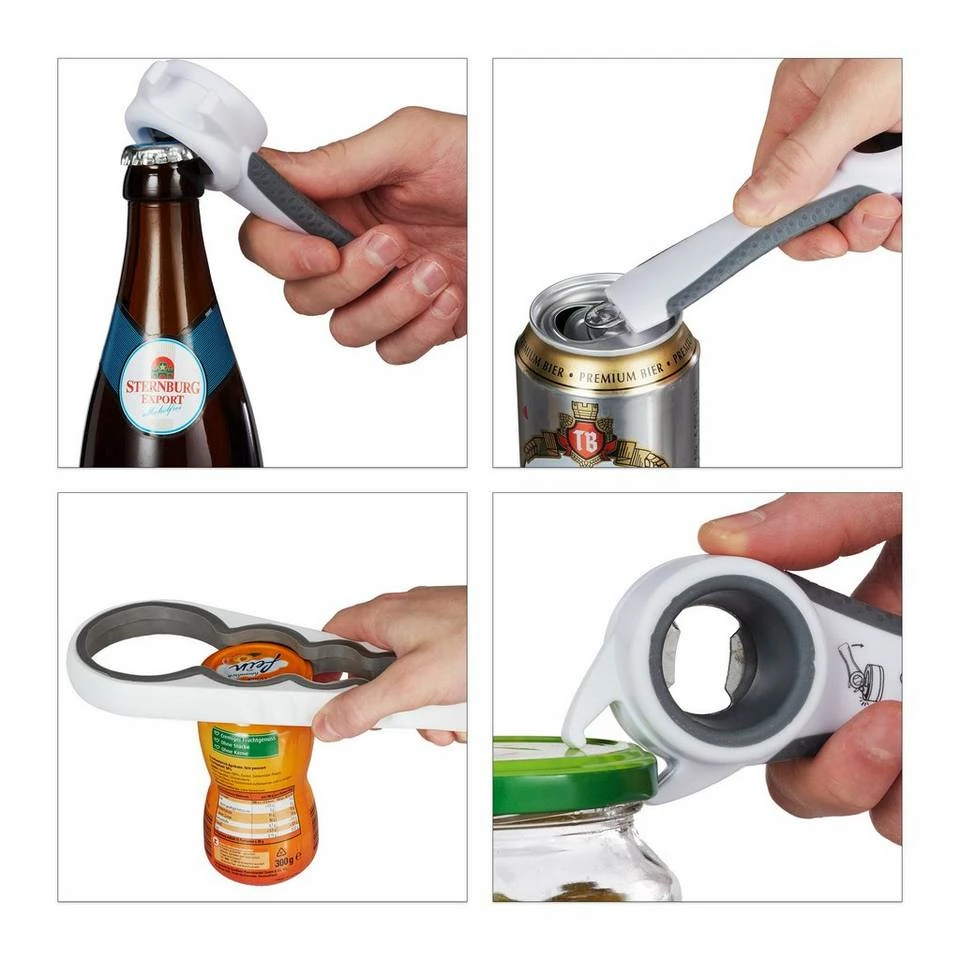 relaxdays Flaschenöffner »Deckelöffner Hilfe 2er Set«, Weiß-Grau Weiß Grau, Weiß Grün 6 relaxdays Flaschenöffner »Deckelöffner Hilfe 2er Set«, Weiß-Grau Weiß Grau, Weiß Grün – Bild 6