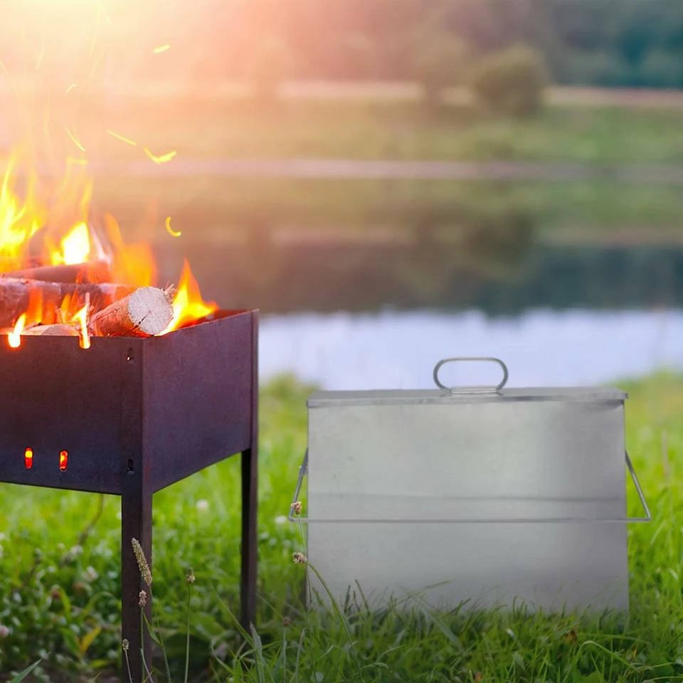 relaxdays Aschekasten »Ascheeimer eckig mit Deckel« 3 relaxdays Aschekasten »Ascheeimer eckig mit Deckel« – Bild 3