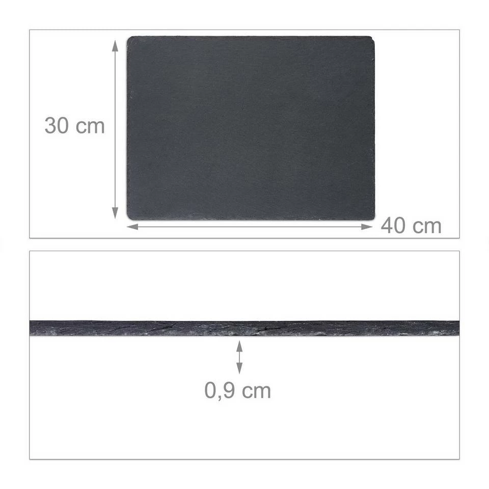 relaxdays Servierplatte »Schieferplatte 30x40 cm 6er Set«, Schiefer 4 relaxdays Servierplatte »Schieferplatte 30x40 cm 6er Set«, Schiefer – Bild 4