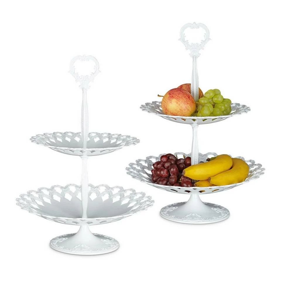 relaxdays Etagere »2 x Etagere Metall weiß«, Aluminium 1 relaxdays Etagere »2 x Etagere Metall weiß«, Aluminium