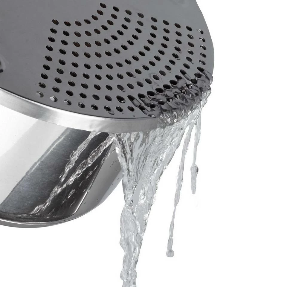 relaxdays Siebaufsatz Abgießhilfe Edelstahl 3 relaxdays Siebaufsatz Abgießhilfe Edelstahl – Bild 3