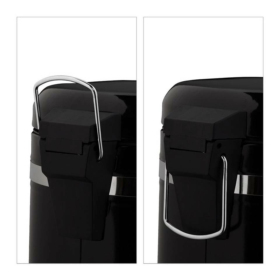 relaxdays Kosmetikeimer »Kosmetikeimer 3l mit Absenkautomatik«, Schwarz Weiß Silber Schwarz, Grau Silber Schwarz, Schwarz Silber 8 relaxdays Kosmetikeimer »Kosmetikeimer 3l mit Absenkautomatik«, Schwarz Weiß Silber Schwarz, Grau Silber Schwarz, Schwarz Silber – Bild 8