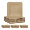 relaxdays Einwegteller »100 x Bambus Teller eckig 18 cm«