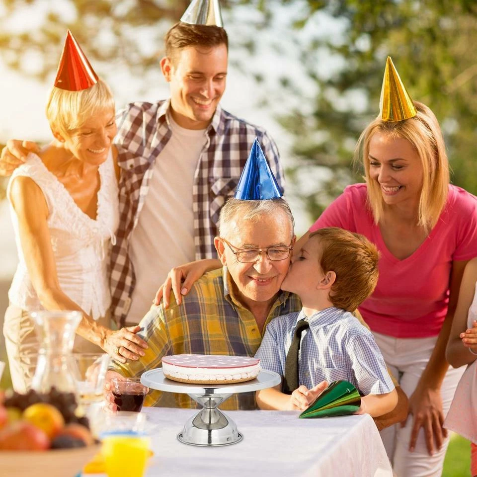 relaxdays Tortenplatte »Tortenplatte Edelstahl«, Edelstahl 2 relaxdays Tortenplatte »Tortenplatte Edelstahl«, Edelstahl – Bild 2